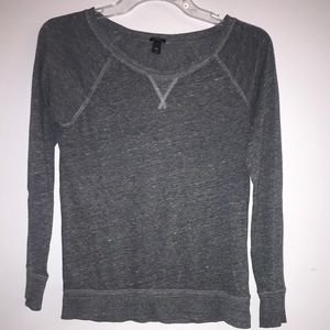 J CREW grey long sleeve top
